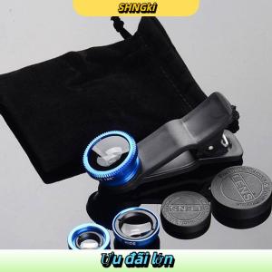 SHNGki 3in1 điện thoại ống kính chung máy ảnh cho điện thoại thông minh góc rộng Fisheye ống kính và clip Macro Máy Ảnh Bộ cho phổ điện thoại di động