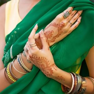 OMQAIO Legs Arm Henna Tattoo Stickers Lace Fake Tattoo Red Mehndi Stickers Body Art Sticker Red Lace Henna Tattoo Wedding Tool Red Henna Tattoo Decals Women/Lady