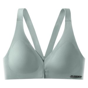 Womens Ice Silk Front Button Bra Seamless Push-up Bra