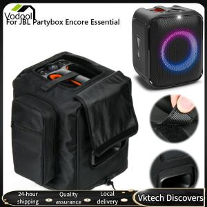 【Vodool】 Replacement Speaker Slip Cover with Side Microphone Storage Bag Carrying Travel Case for Partybox Encore Essential