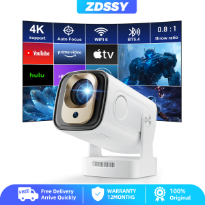 ZDSSY  HY260Pro Smart Projector android 11 Support 4K 1080PPortable mini Projector with Wifi and Bluetooth Built in Apps Voice Controlultra short throw with Speaker Outdoor Movie Projector
