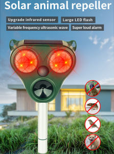 Ultrasonic Bird Dispeller Solar Intelligent Induction Mouse Repellent Outdoor Solar Animal Repeller