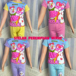 SETELAN ANAK CEWEK MIXUE FULL PRINT
