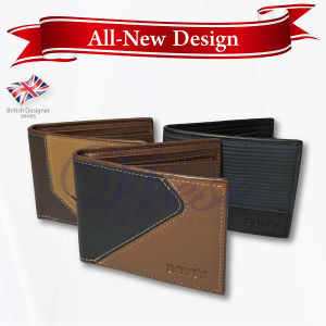 British Designer Men Leather Wallet for Men Luxury Fashion Purse Dompet Lelaki Kulit Reka Beg Duit Lelaki Bag Duit Lelaki