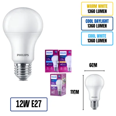 [3 Year Warranty] PHILIPS LED E27 Screw Light Bulb All Type Warm White Cool Daylight