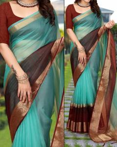 Product details of [Pre Order] 1 Minute Ready To Wear / Normal KHADI COTTON Saree ~ Delivery Lead Time : 10 days