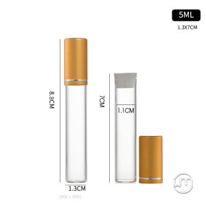 Ống thủy tinh nắp nhôm vàng lót nhựa đựng đông trùng hạ thảo