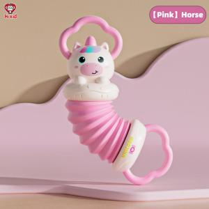 [SG Seller]Frog & Unicorn Baby Accordion Pull Toy Soft Flexible Foldable Rattle Teether Infant Hand Training Sensory Toy