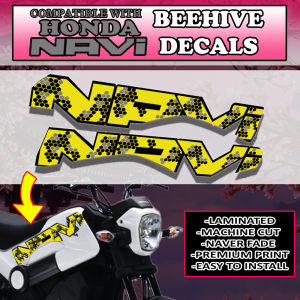 Honda Navi Beehive Decals - Laminated Machine Cut Naver Fade Premium Print Easy to Install