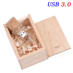 Free Customer LOGO Wooden USB 3.0  Flash Drive + Box Pen Drive U Disk Memory Thumb Sticks 8GB16GB32GB64GB Gift