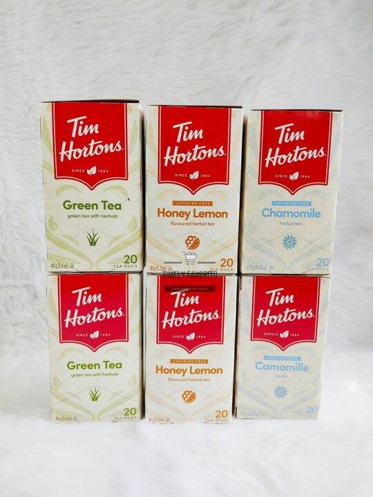 Tim Hortons Tea (Green Tea/Honey Lemon/Chamomile) 20 Tea Bags