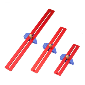 ไม้บรรทัดอลูมิเนียมสำหรับงานไม้พร้อมตัวหยุดสไลด์ไม้บรรทัดไม้บรรทัดกระเป๋าตัวทีทำจากโลหะไม้บรรทัดตารางนิ้วการทำเครื่องหมายเมตริก