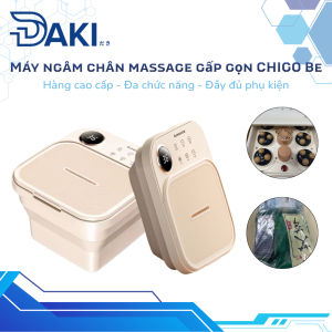 Máy ngâm chân massage gấp gọn CHIGO Dụng cụ mát xa có sục khí và con lăn hỗ trợ thư giãn t.rị liệu