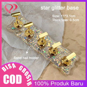 5 Pcs Stand Holder Display Kuku Palsu Magnetik Untuk Latihan Nail Art Manicure
