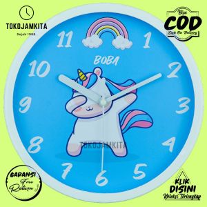 Jam Dinding Analog Karakter Anak Lucu Boba BB1177 Besar BestSeller