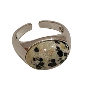 Unique Patterned Natural Stone Rings in Vintage Styles Portable Accessory for Special Occasions Daily Casual Wear