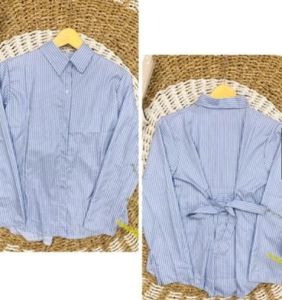 kemeja wispy wanita/ kemeja wanita terbaru 2025/ Julia Top / Kemeja Slim Fit - Atasan Wanita - Fabric Cotton with two pleated on the waist (Slim Effect) - Julia Top - Kemeja Slim Fit - Atasan Wanita - - Office Fits Casual Baju - Office Fits