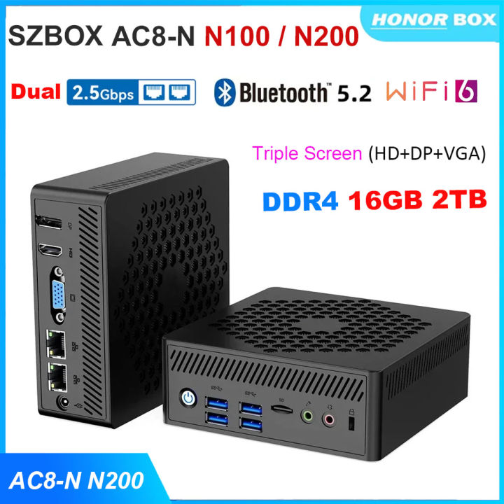 Fanless mini pc 12th intel alder lake n100 n200 windows 11 n200 up to 3