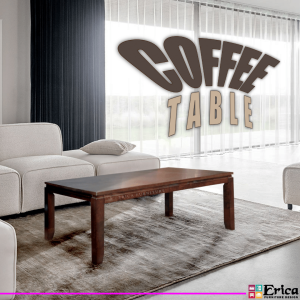 [FAST SHIPPING] Erica Coffee Table Full Solid Rubber Wood /Brown Colour /High Quality /Long Lasting /Suitable At home And Office