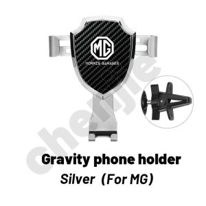 High Quality Car Phone Holder Car Cellphone Holder Car Air Vent Mount Stand No Magnetic Mobile Holder Gravity Bracket for MG  TF ZR EV GS EZS RX5 ZT 3SW Saloon ZS MG3 MG5 MG6 GT HS