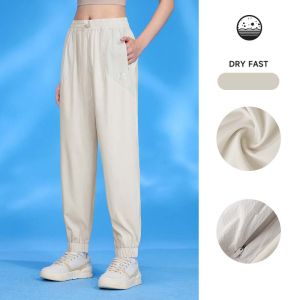 Camel womens thin quick dry sports pants breathable zipper pockets pants