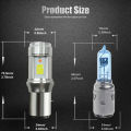 For Honda Wave 125 Alpha H6 BA20D LED Motorcycle Headlight Bulb 2000LM Bulb 6000K White Hi-Lo Beam High Power Suzuki GD110 Motorcycle LED Headlight Bulb BA20D Motorbike LED Front Light Bulb. 