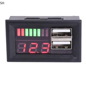 🚗🛵SH Car12V Battery Voltage And Power Display Meter Digital Car Battery Voltmeter LED Battery Charge Level Indicator Lead-acidLithium