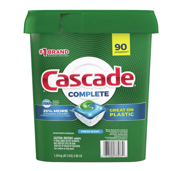 Cascade Complete Dishwasher Detergent Actionpacs, 90count Lazada.co.th