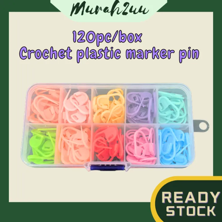 Penanda Box 100pc/box Crochet plastic marker pin/ Penanda kiraan kait | Lazada