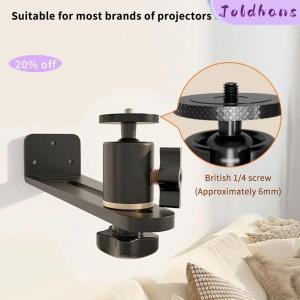 Joldhans Portable Projector Bracket 360° Rotatable Wall Mount Beamer Holder Universal 1 4 Screw For XGIMI JMGO Dangbei Projector Stand