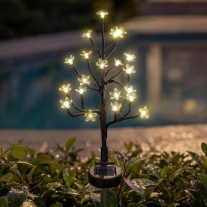 Solar Star Bubble Tree Stake Lights IP65 Waterproof 8Modes ChristmasDecor for Patio Lawn Garden