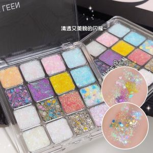 Bảng Màu Phấn Mắt Nhũ Nàng Tiên Cá lấp lánh amila với ngọc trai kim sa lấp lánh và óng ánh cho trang điểm mắt đậm