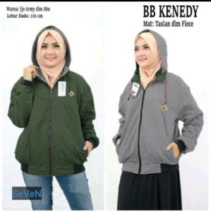 JAKET WANITA - JAKET BOLAK BALIK BB DC 2IN1 SIZE L - JAKET PARASUT TASLAN