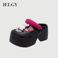 IELGY women's eva cute wedge heel slippers. 
