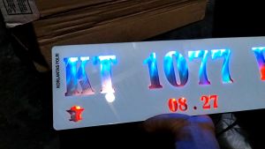 (1SET) PLAT AKRILIK LED HOLOGRAM MOBIL VARIASI