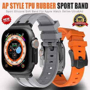 AP Silicone Strap For Apple Watch Ultra 3 2 49mm Soft Sports Rubber Band For iWatch Series 11 10 9 8 7 6 5 4 SE3 46mm 45mm 44mm 42mm Smart Watch Bracelet