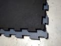 Fitness Interlocking Gym Mat Hard Rubber Mats Floor Tile Mats 1m x 1m 15mm Grey/Black. 