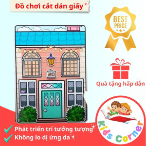 Ngôi nhà của búp bê giấy Aesthetic Mansion In Quiet Book đồ chơi giấy Tocaboca