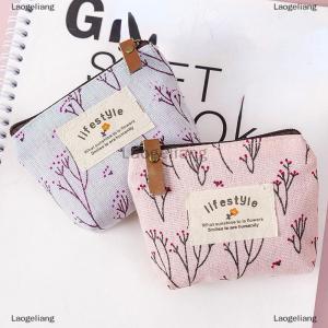 [COD] Laogeliang Thời Trang Hoa Mô Hình Đồng Xu Ví Nhỏ Tươi Vải Đồng Xu Ví Phụ Nữ Cô Gái Tai Nghe Đồng Xu Key Tiền Lưu Trữ Túi Dây Kéo Pouch