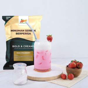 Bubuk Minuman Strawberry Plain Tanpa Gula 1 kg - Serbuk Stroberi Instan - JPS