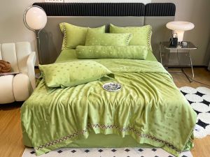 (❤GIÁ CỰC RẺ ) Set Chăn Chần Ga Gối Phi Lụa Tim Cao Cấp 5 Món - Mền Chần Hè Full màu (Chuẩn loại 1)