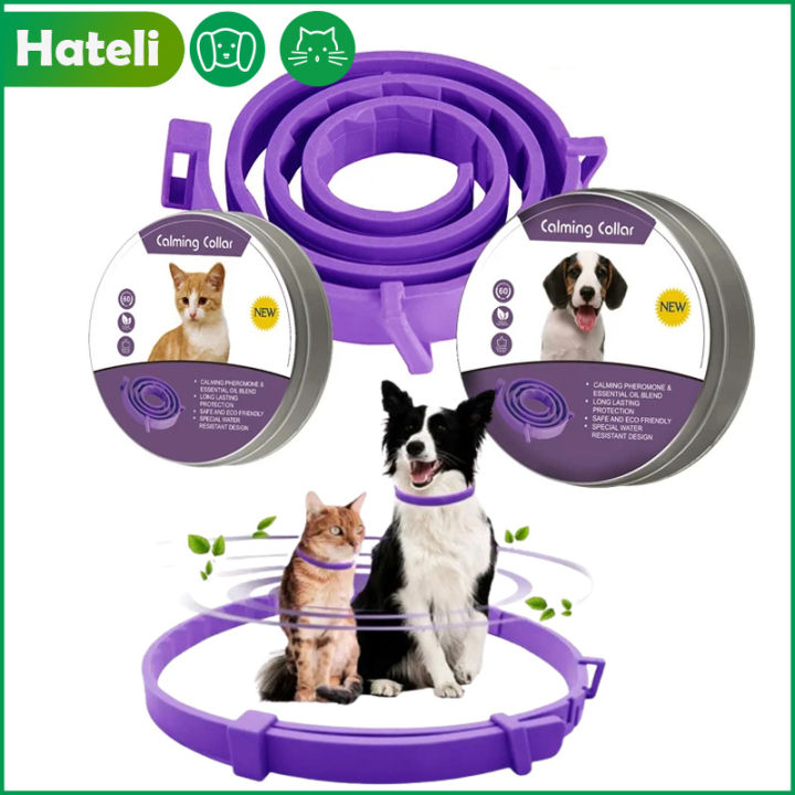 HATELI Adjustable Calming Collar For Cats Dogs Anxiety Pheromone