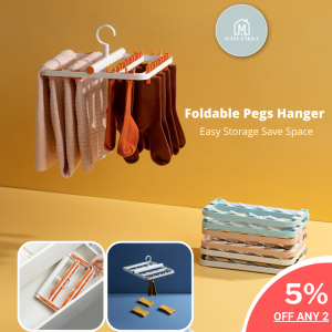 Travel Friendly Foldable Clustered Pegs For Socks Bras Baby Clothes Underwear Hanger