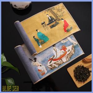 bluesea ผ้าเช็ดตัวชาพิมพ์ลายผ้าหนาสำหรับทำความสะอาดชาแบบมืออาชีพจากประเทศจีน