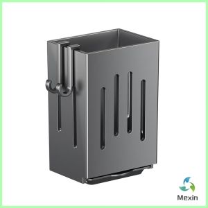 Mexin ชั้นวางเครื่องครัว ที่วางตะเกียบระบายน้ำอเนกประสงค์ ตะกร้าตะเกียบติดผนัง chopsticks bucket