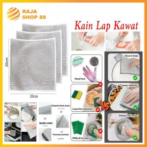 Kain Lap Kawat Dapur Serbaguna Kain Sikat Cuci Piring Pembersih Noda Membandel