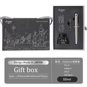 Japan Pilot Fountain Pen Explorer Note Series Black White Calligraphy Pen Student Office Stationery Supplies High-end Gift