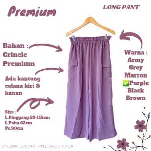 CELANA PANJANG WANITA JUMBO KEKINIAN PREMIUM CRINCLE KANTONG NYAMAN ADEM
