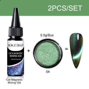 เครื่องมือตกแต่งเล็บเจลผสมเล็บเจลบำรุงรอบดวงตาแมวขนาด30มล. 2ชิ้น/เซ็ตเครื่องมือตกแต่งเล็บด้วยผงเล็บ LED UV ขัดแช่