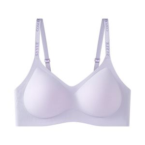 Maniyun Soft Support Seamless Bra Women Small Chest Gathered Non-wired Comfort Bra Lingerie